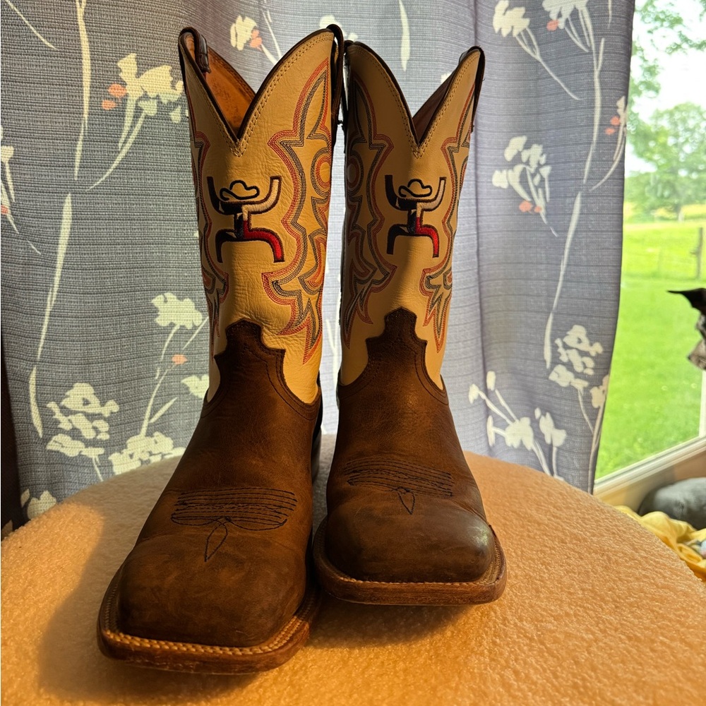 Twisted X Brown and white Cowboy Boots men’s 9 EE (wide)